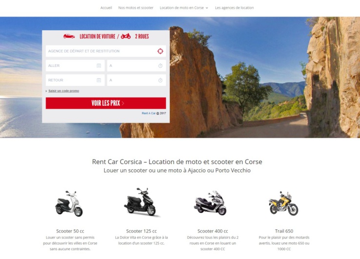 Location de moto en Corse