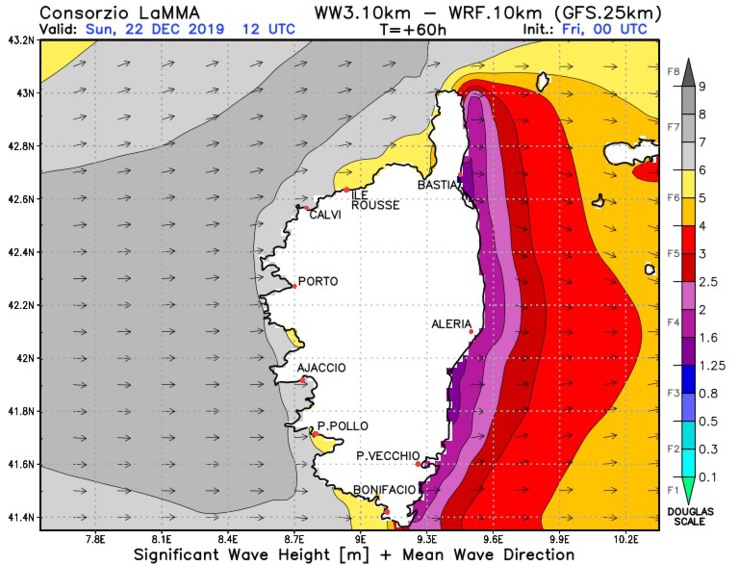 Tempète en Corse dimanche 22 décembre