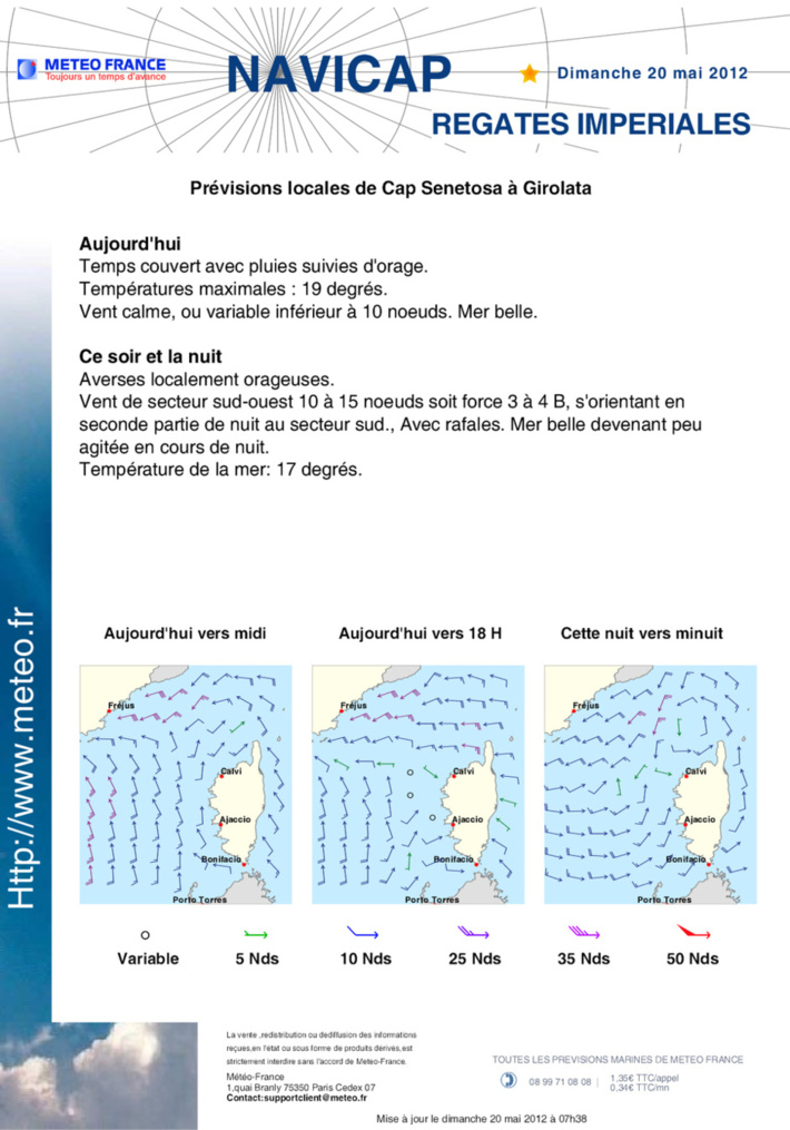 METEO DU DIMANCHE 20 MAI 2012