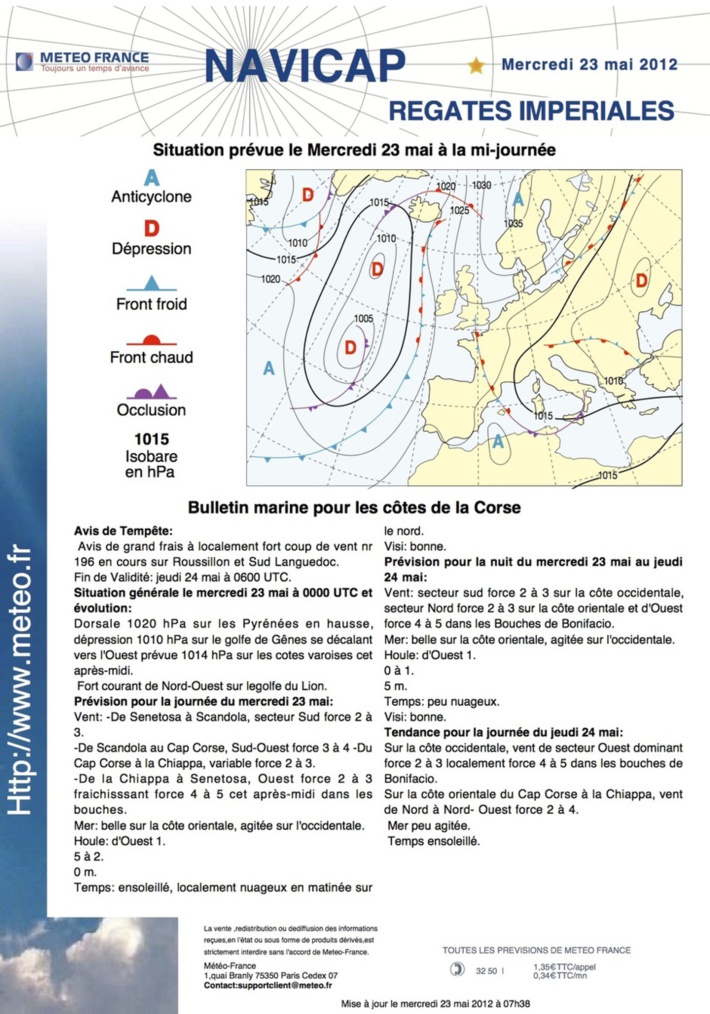 METEO DU MERCREDI 23 MAI 2012 METEO DU MERCREDI 23 MAI 2012