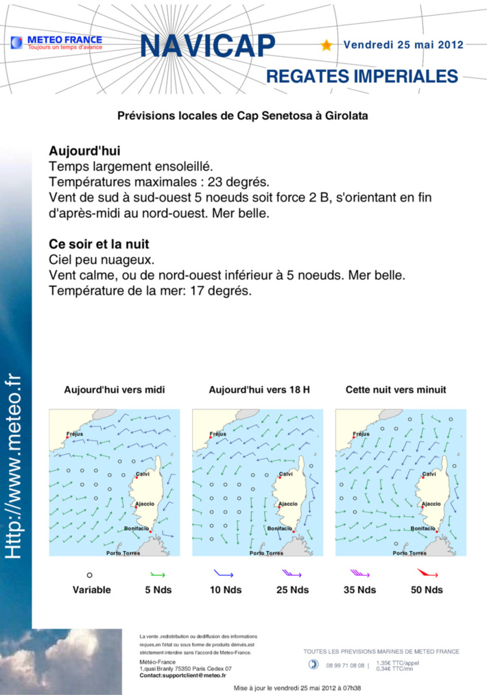 METEO DU VENDREDI 25 MAI