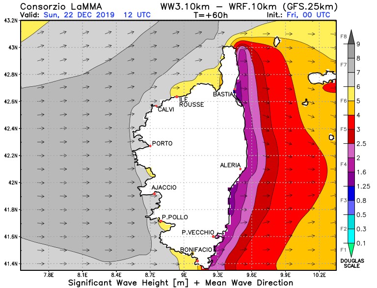 Tempète en Corse dimanche 22 décembre